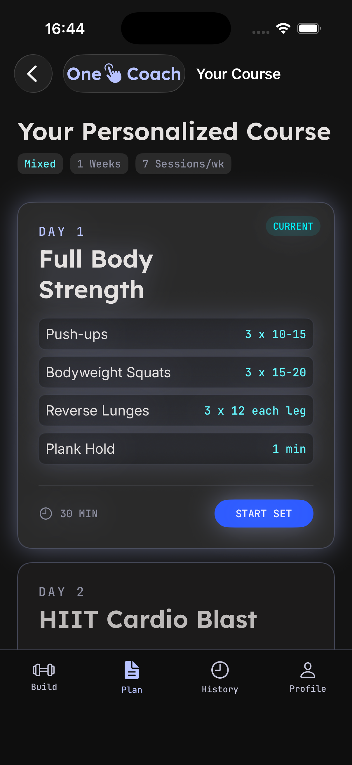 OneTap Coach app